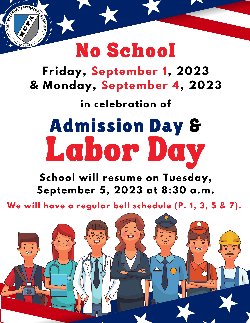 admission labor day flyer english